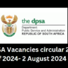 DPSA Vacancies Circular 28 of 2024:Friday ,2 August 2024 3 DPSA Vacancies Circular 28 of 2024:Friday ,2 August 2024