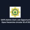 SAPS Admin Clerk Job Opportunity: Dpsa Vacancies circular 32 of 2024 3 SAPS Admin Clerk Job Opportunity: Dpsa Vacancies circular 32 of 2024