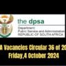 DPSA Vacancies Circular 36 of 2024 -Friday,4 October 2024 3 DPSA Vacancies Circular 36 of 2024 -Friday,4 October 2024